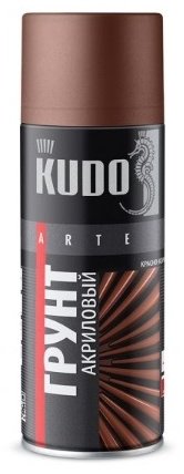 Kudo грунт акриловый универсальный тон красно-коричневый, 520 мл купить,NaN