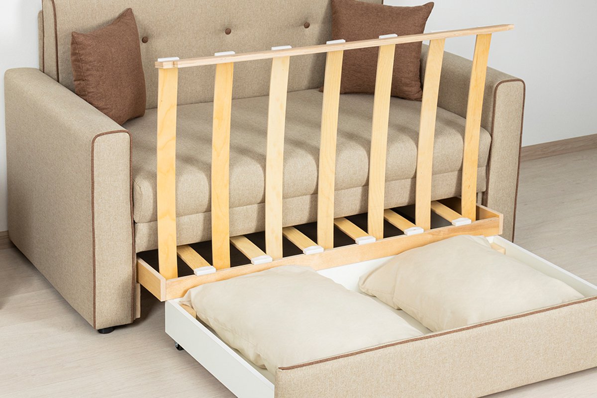 Диван-кровать НиК М/М Найс 120 ТД295 светло-бежевый - ForteMarket Диван-кровать НиК М/М Найс 120 ТД295 светло-бежевый купить,0