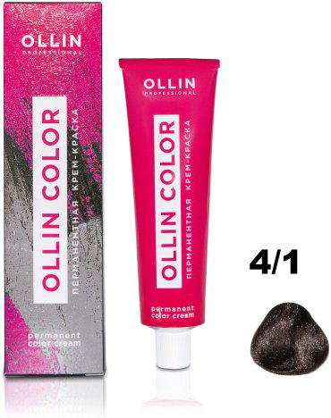 Ollin Professional Color 4/1 шатен пепельный крем-краска 60 мл купить,NaN