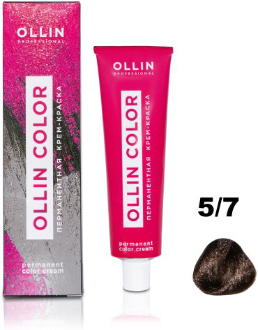 Ollin Professional Color 5/7 светлый шатен коричневый крем-краска 60 мл - ForteMarket Ollin Professional Color 5/7 светлый шатен коричневый крем-краска 60 мл купить,NaN