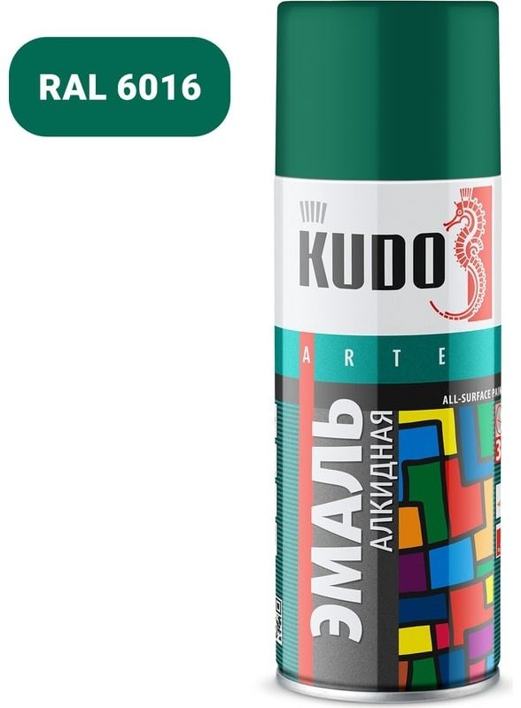 Kudo краска KU-1007 тон темно-зеленый, 520 мл купить,NaN