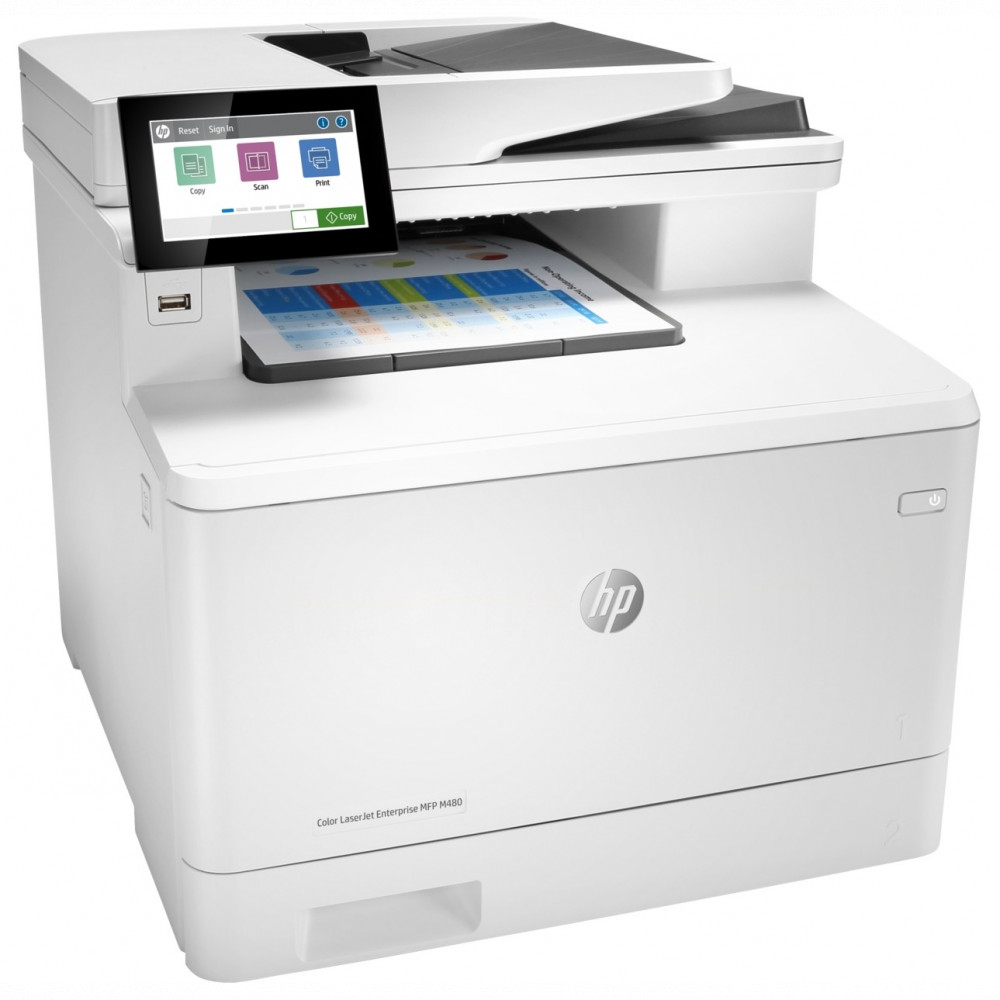 МФУ HP Color LaserJet Enterprise M480f 3QA55A серое