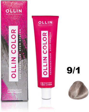 Ollin Professional Color 9/1 блондин пепельный крем-краска 60 мл купить,NaN