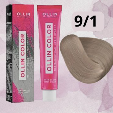 Ollin Professional Color 9/1 блондин пепельный крем-краска 60 мл купить,NaN