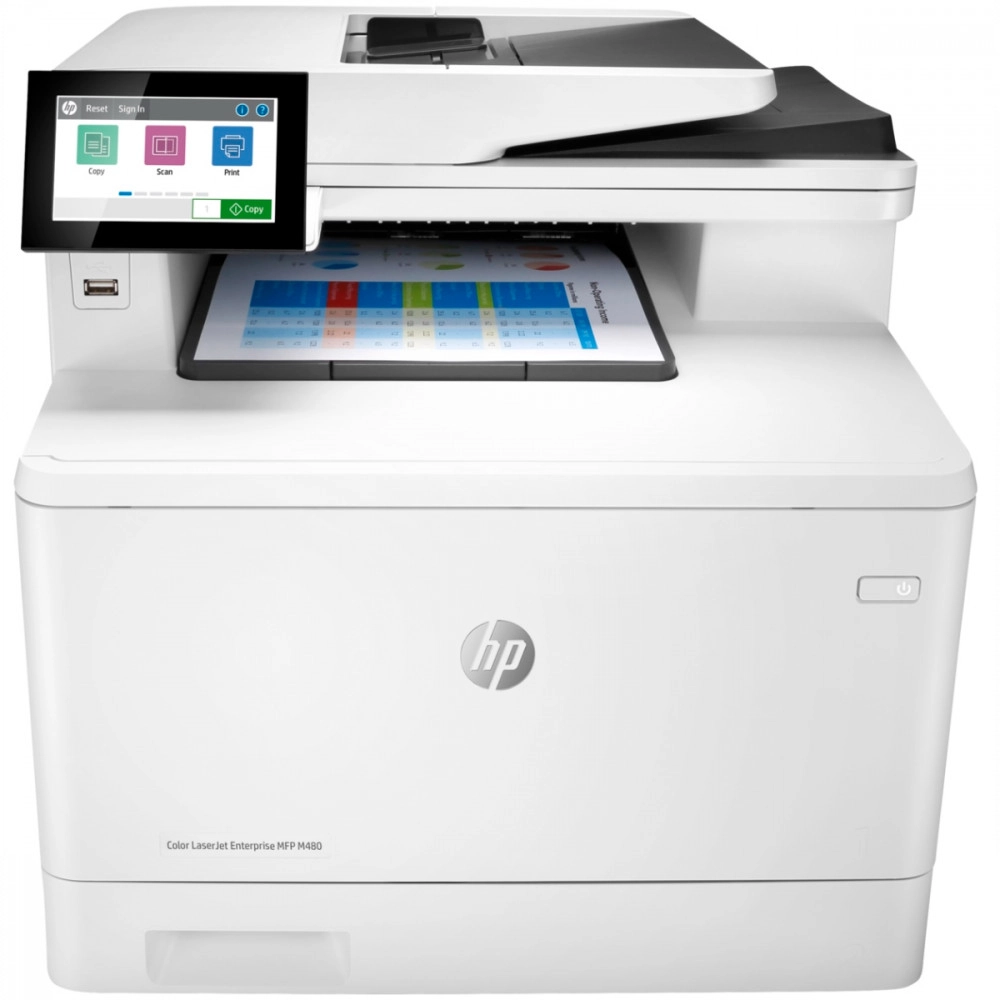 МФУ HP Color LaserJet Enterprise M480f 3QA55A серое купить,0
