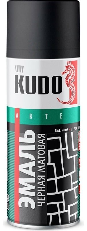 Kudo краска черная матовая KU-1102 520 мл купить,NaN