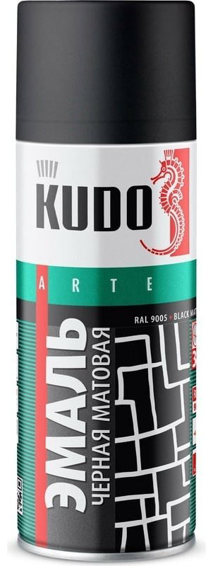 Kudo краска черная матовая KU-1102 520 мл купить,NaN