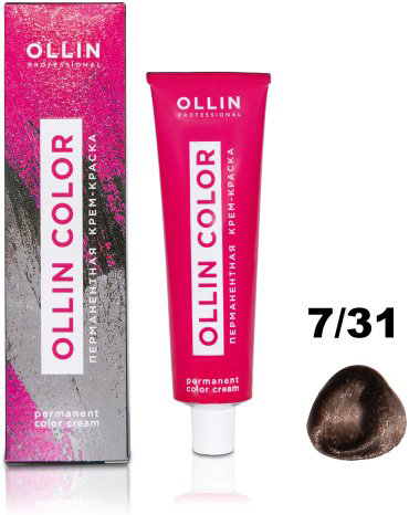 Ollin Professional Color 7/31 русый золотисто-пепельный крем-краска 100 мл купить,NaN