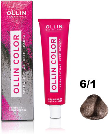 Ollin Professional Color 6/1 темно-русый пепельный крем-краска 60 мл купить,NaN