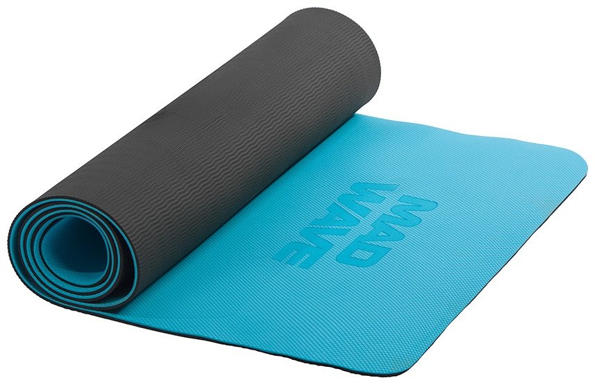 Коврик Madwave Yoga 183x61x0.6 см голубой купить,NaN