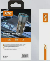 Автомобильная зарядка Saffi S3-002 Turbo-charger  38W Ultra Mini металл корпус