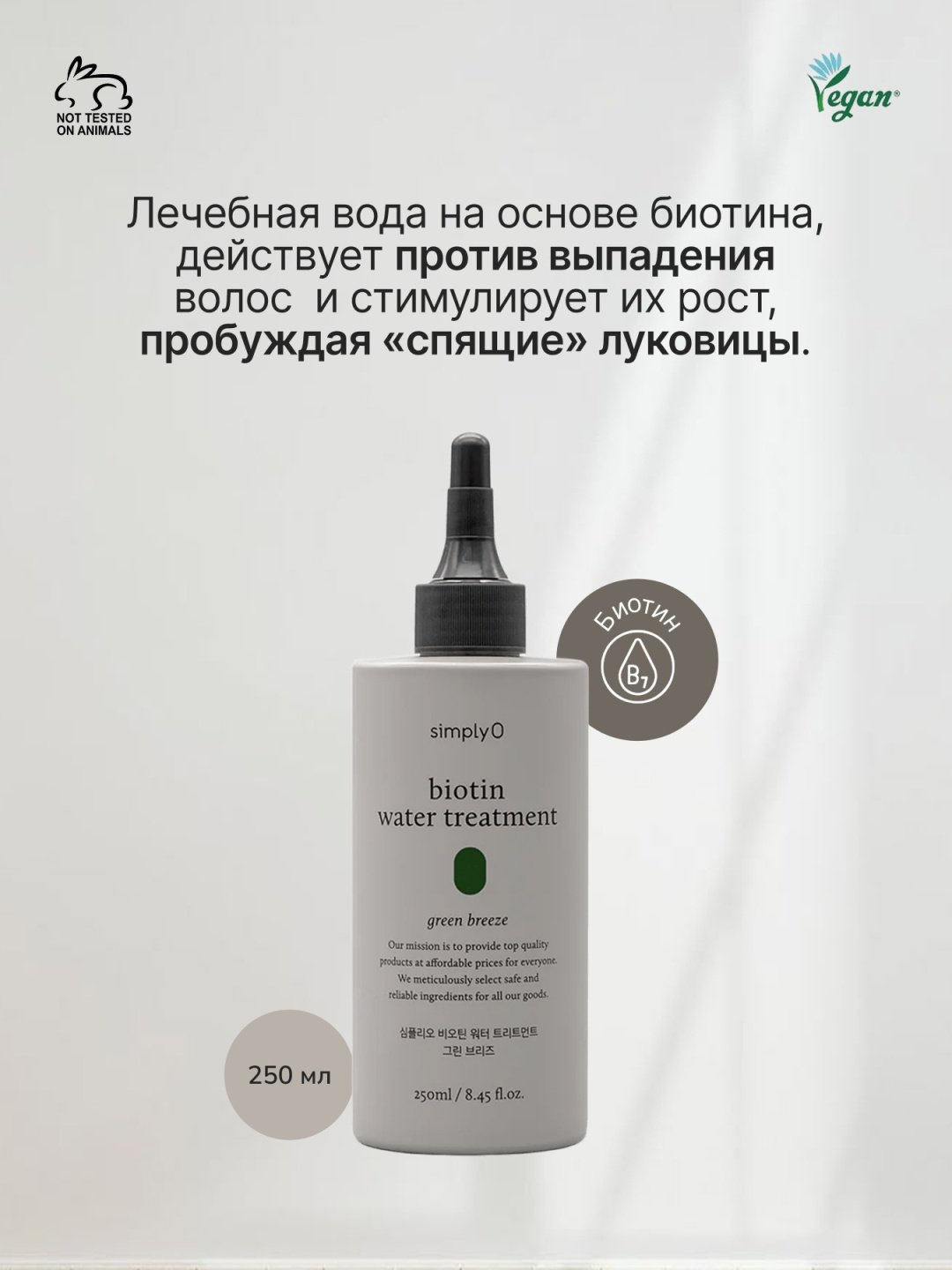 SimplyO состав Лечебная вода для волос SimplyO Biotin Water For Hair Loss 250 мл купить,NaN