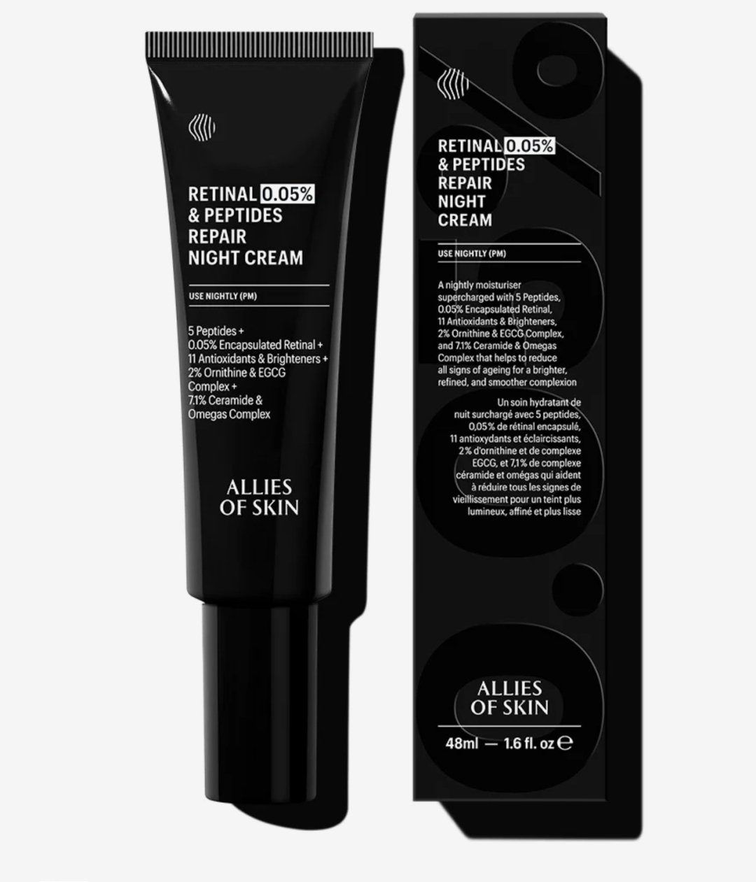 Allies of skin крем Retinal 0.05% &amp; Peptides Repair Night Cream для лица 48 мл купить,NaN