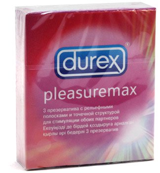 Презервативы Durex Pleasuremax 3шт с Ребрами и Пупырышками для стимуляции