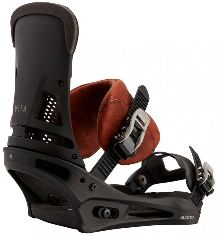 Крепление BURTON Malavita Marbled Leather 2021 черные-коричневые L купить,NaN