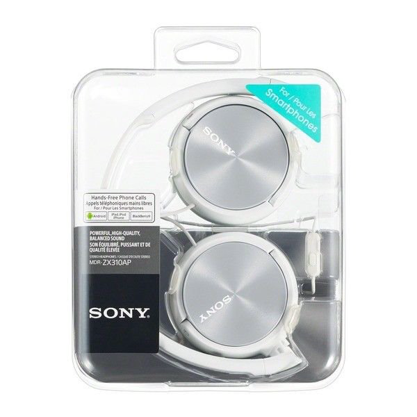 Наушники Sony MDR-ZX310 AP белые купить,NaN
