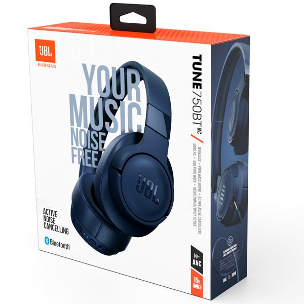 Наушники JBL Tune 750BTNC синие купить,NaN