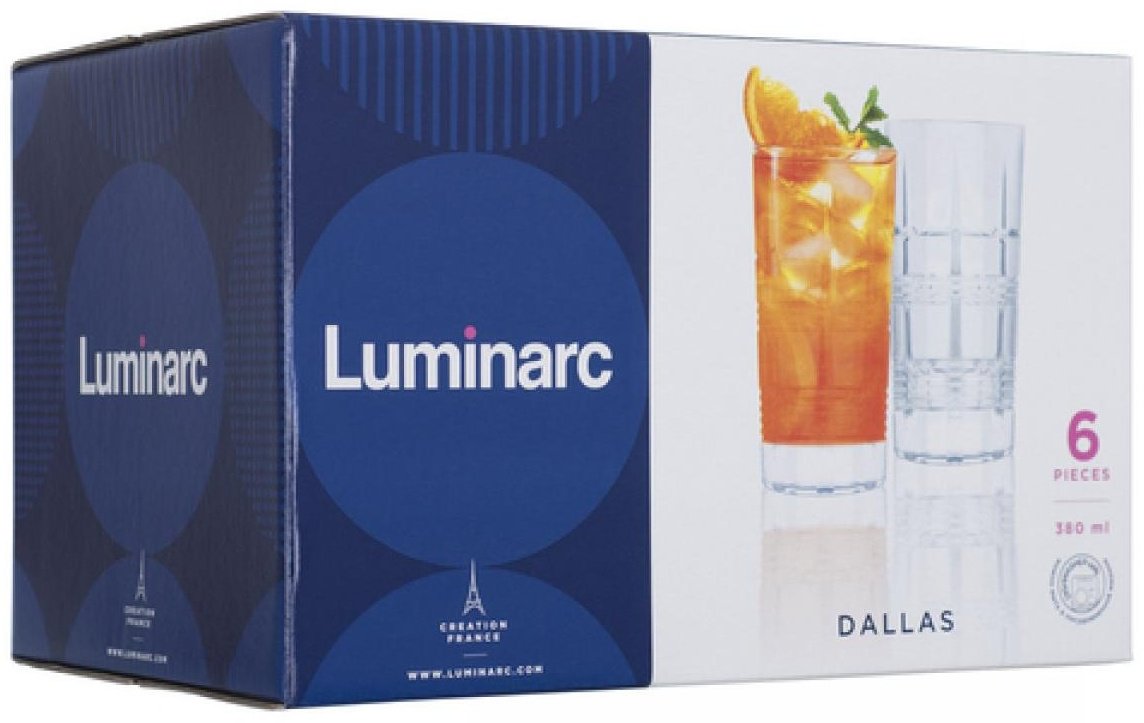 Набор стаканов Luminarc 380 мл, стекло, 6 шт купить,NaN