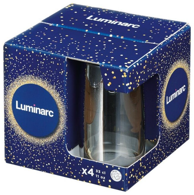 Набор стаканов Luminarc 330 мл, закаленное стекло, 4 шт купить,NaN