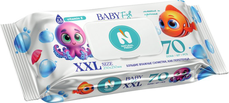 Влажные полотенца Natural Fresh Baby 70 шт