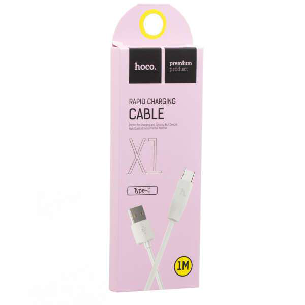 Кабель Hoco X1 USB Type-C 1м белый