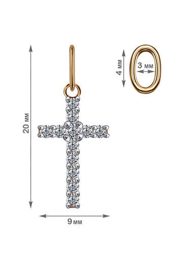Подвеска Veronika Jewelry Кр132-2273ж золото 0.56гр 