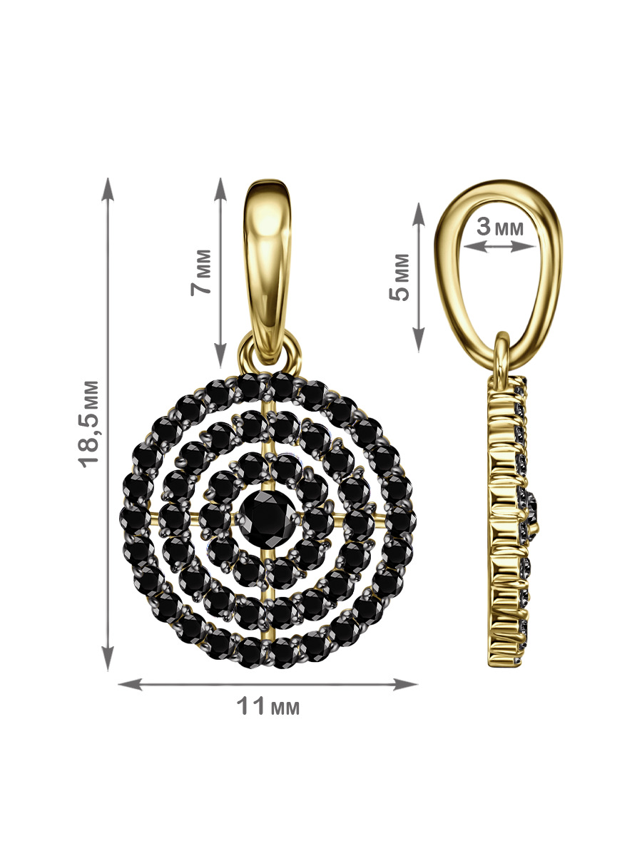 Подвеска Veronika Jewelry П334-3660Ч0 золото 0.92гр купить,95000
