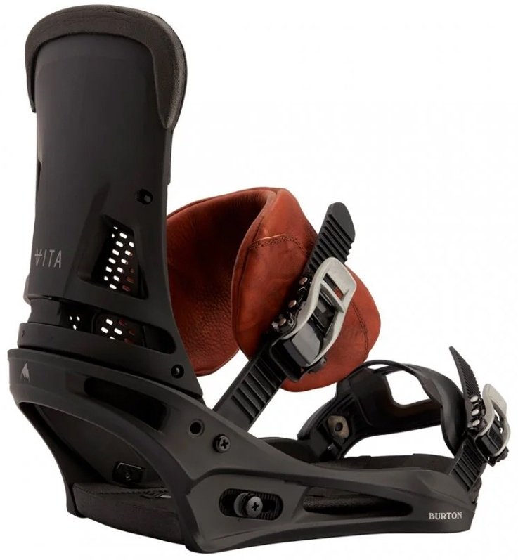 Крепление BURTON Malavita Marbled Leather 2021 черные-коричневые M купить,NaN