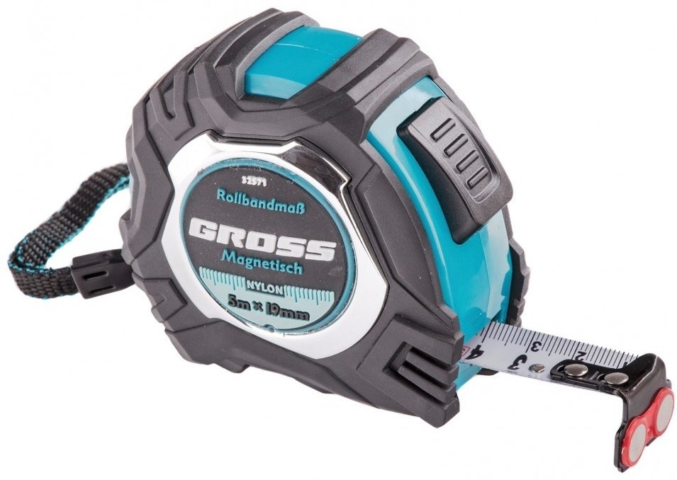 Gross рулетка строительная Magnetisch, 5 м х 19 мм