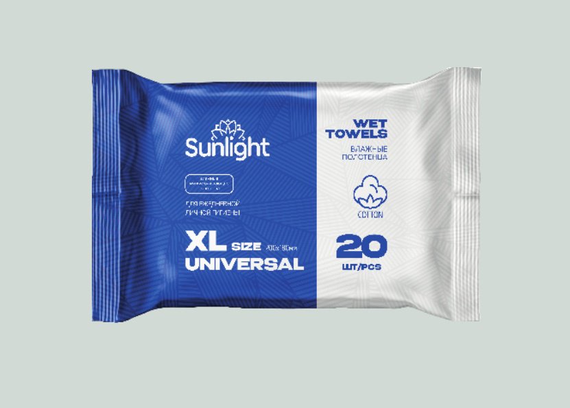 Влажные салфетки Sunlight SUNLIGHT Universal XL 20шт 20 шт