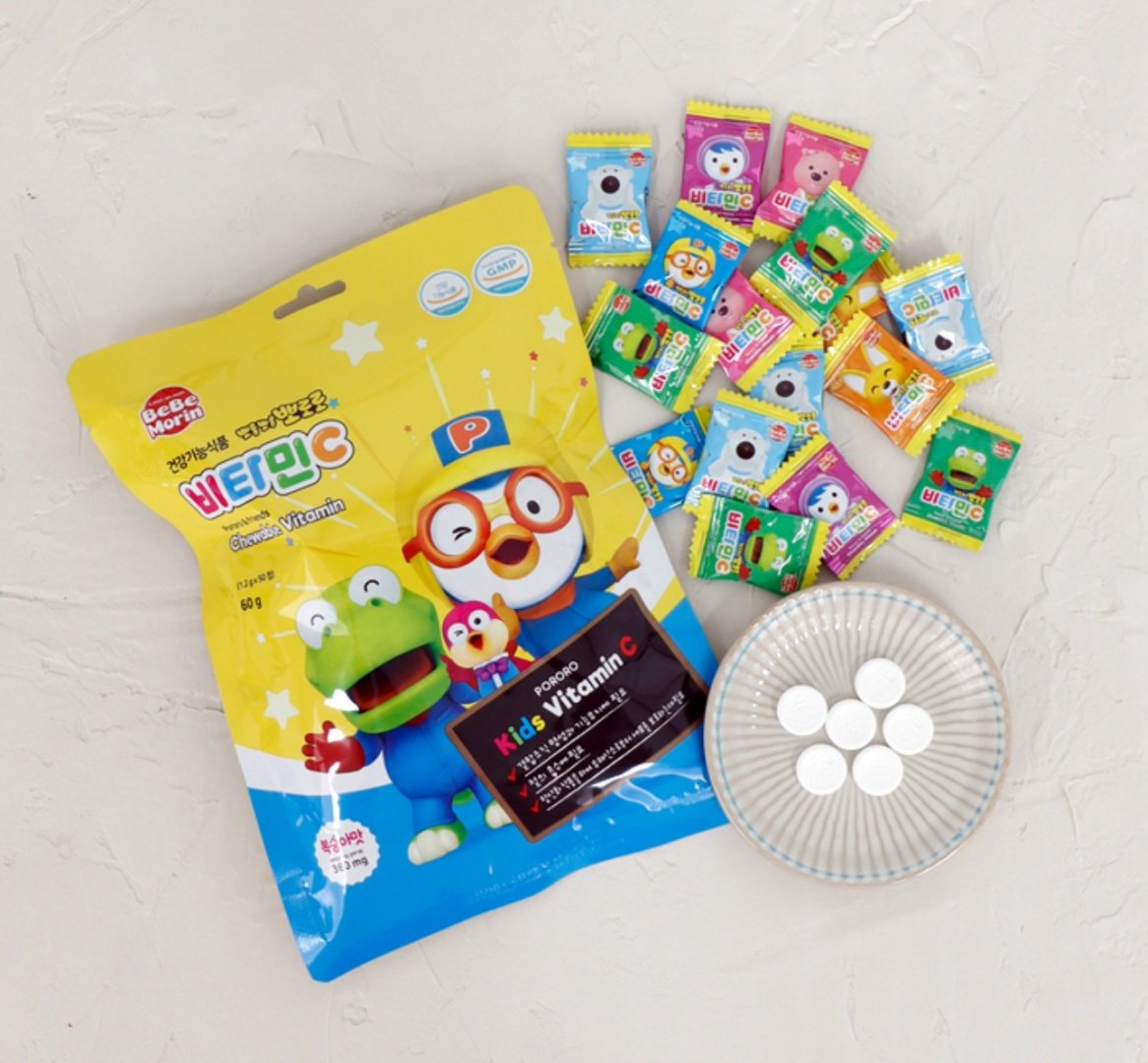 BeBe Morin Vitamin C Kids Pororo пастилки 50 шт купить,NaN