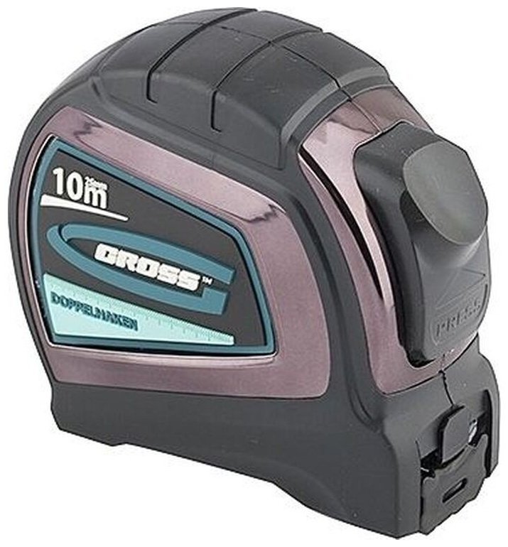 Gross рулетка бытовая 31126, 10 м х 25 мм