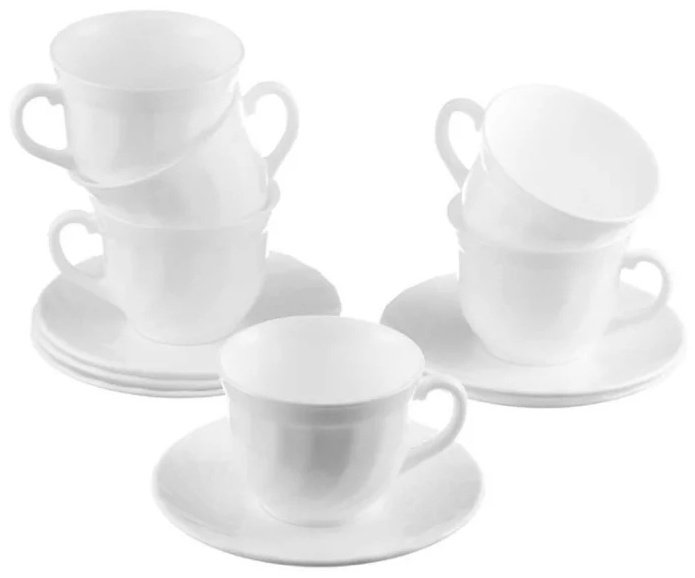 Чайная пара Luminarc «Trianon», 220 мл, стекло, стеклокерамика, 6 шт. купить,NaN