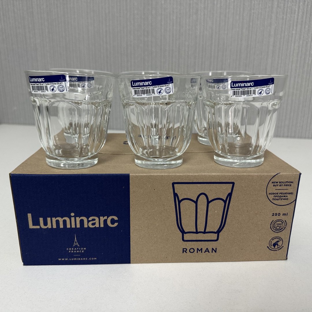 Набор стаканов Luminarc 250 мл, закаленное стекло, 6 шт купить,NaN
