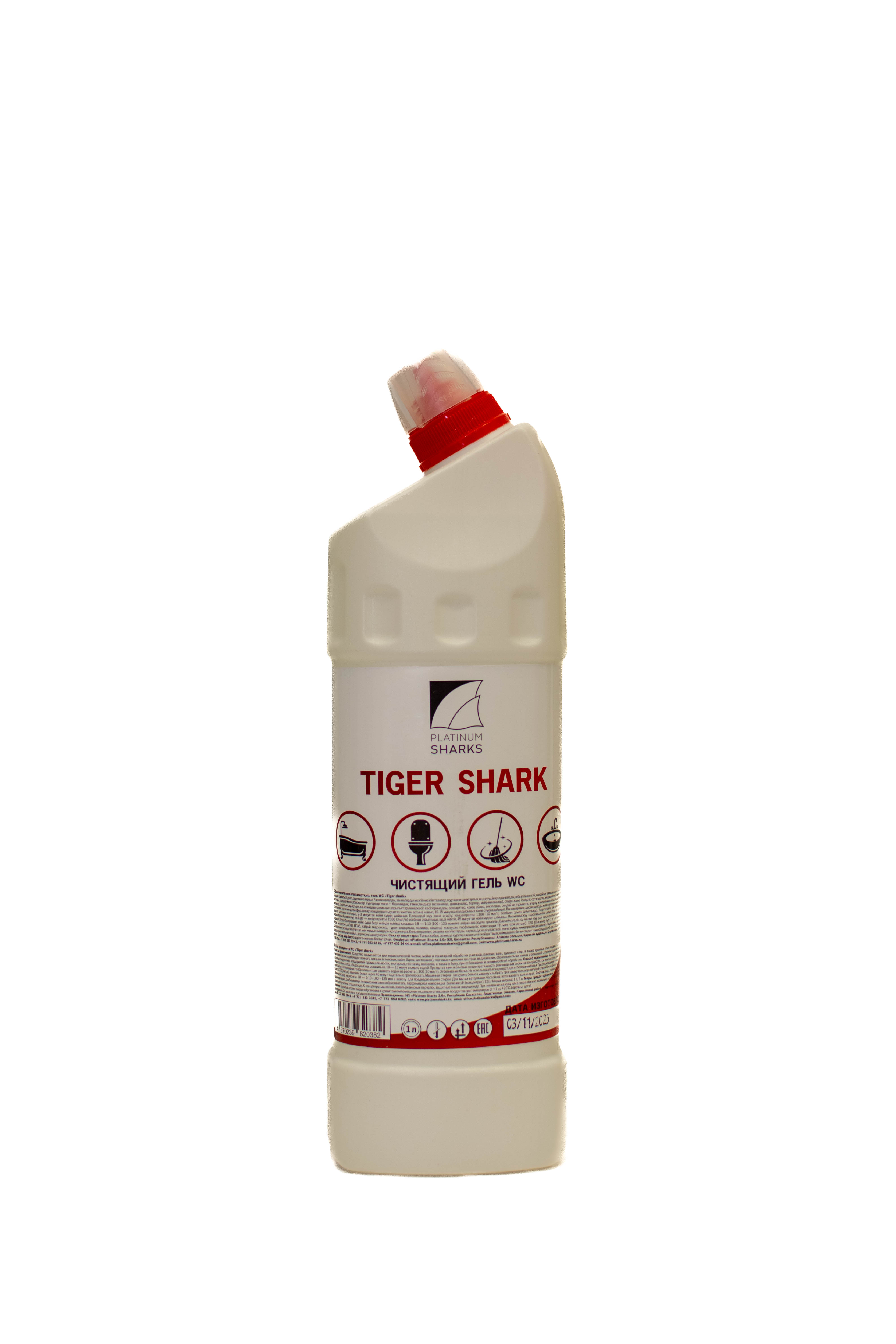 Гель для туалета Platinum Sharks WC Tiger shark 1 л