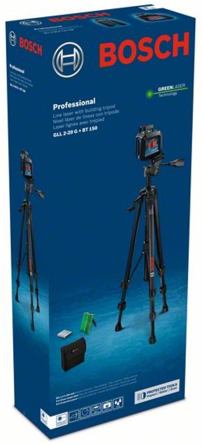 Лазерный уровень Bosch линейный 0601065001 GLL 2-20 G + BT 150 купить,115800