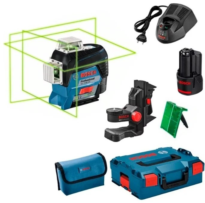 Лазерный уровень Bosch линейный GLL 3-80 CG Professional + L-BOXX 136 + BM 1 0601063T00 купить,NaN