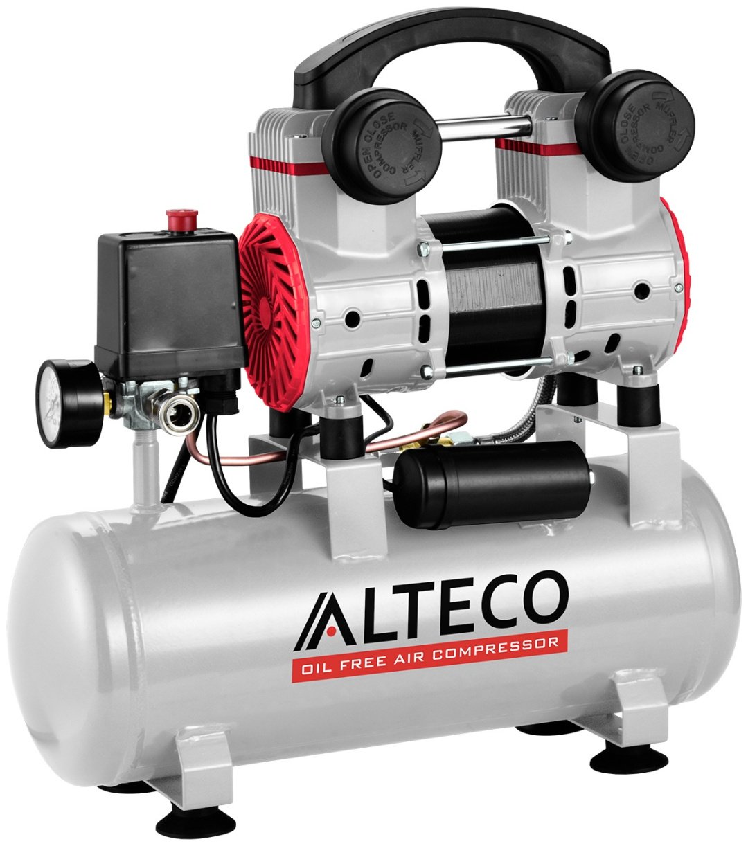 Компрессор безмасляный ALTECO ACO 9L 63423, 8 бар