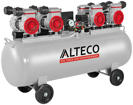Компрессор безмасляный ALTECO ACO 120L 63427, 8 бар