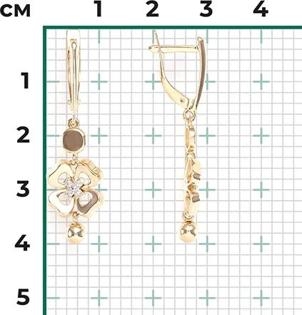 Cерьги Platina 02-4815-00-101-1121 3.99гр купить,NaN