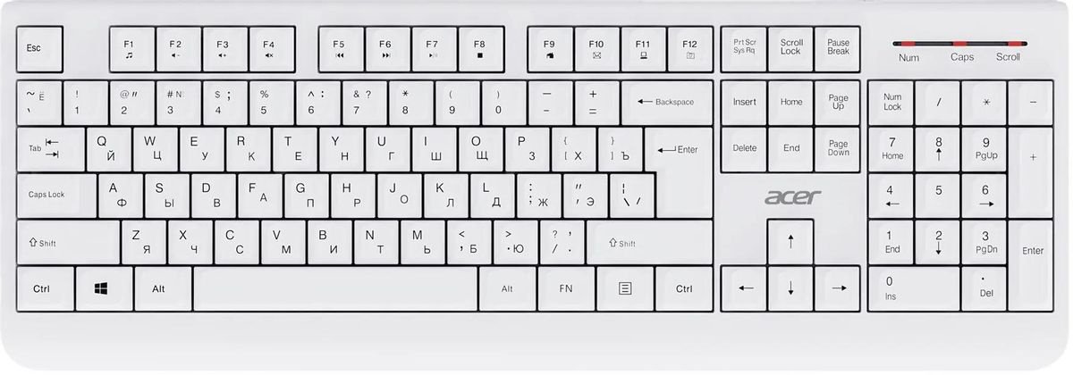Клавиатура Acer OCC401 / ZL.ACCCC.017 белый купить,9690