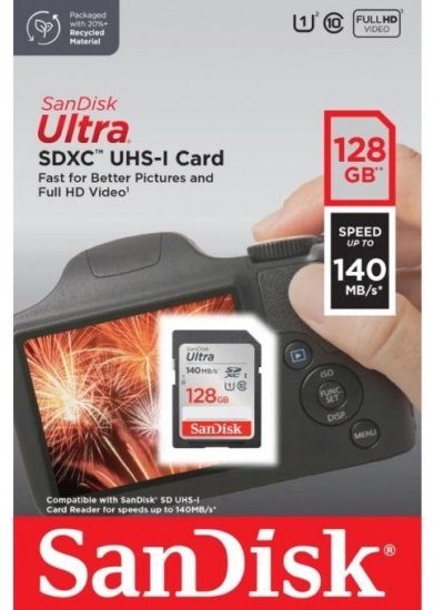 Карта памяти SanDisk SDSDUNB-128G-GN6IN 128 Гб купить,18900