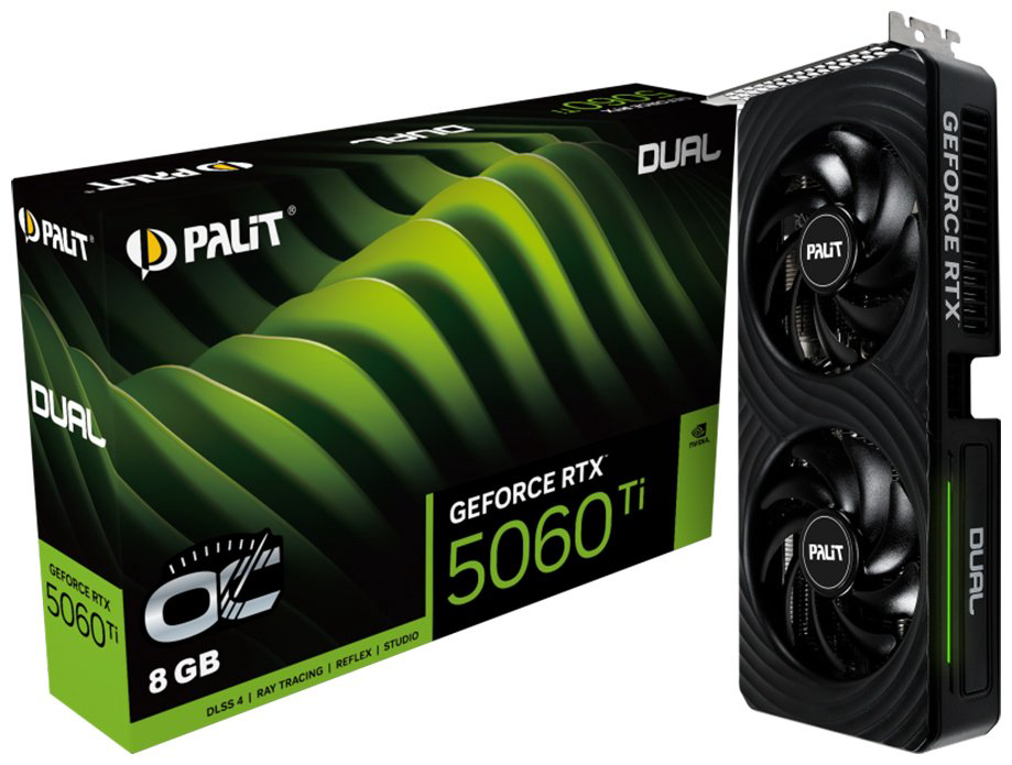 Видеокарта Palit RTX5060Ti DUAL OC 8G (NE7506TT19P1-GB2062D) 8 Гб купить,338241