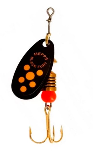 Блесна Mepps Comet Black Fury №0 2гр Black/Black/Yellow dots купить,NaN