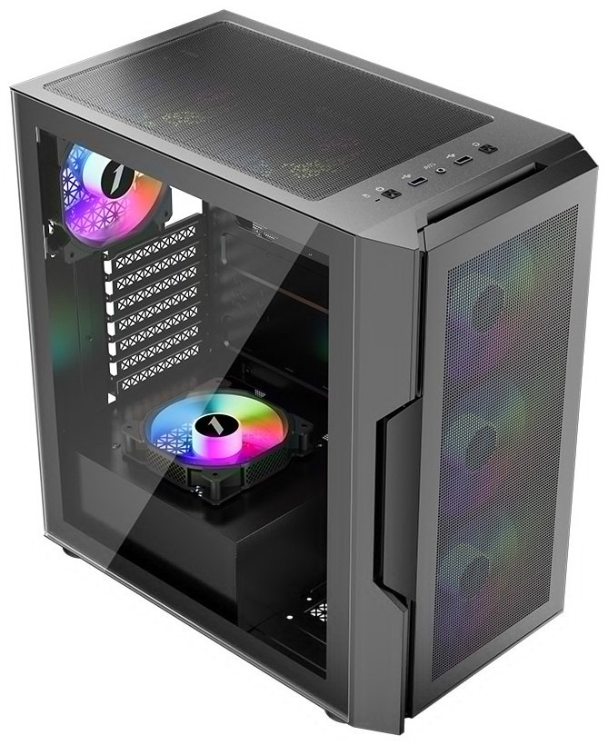 Корпус 1STPLAYER TRILOBITE T7-P Black, T7-P-BK-4F7 черный