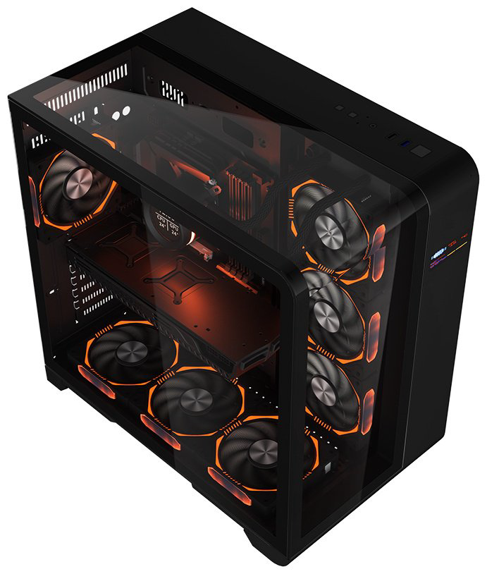 Корпус 1STPLAYER RT7-BK-3FC7R-1FC7 черный купить,47834