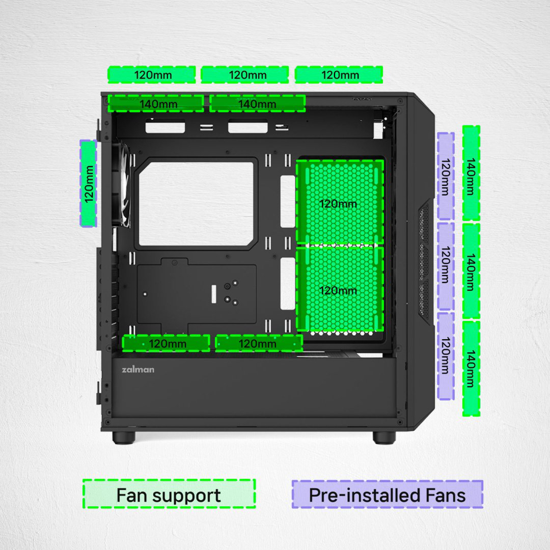 Корпус Zalman I3 Neo ARGB V2 черный купить,NaN