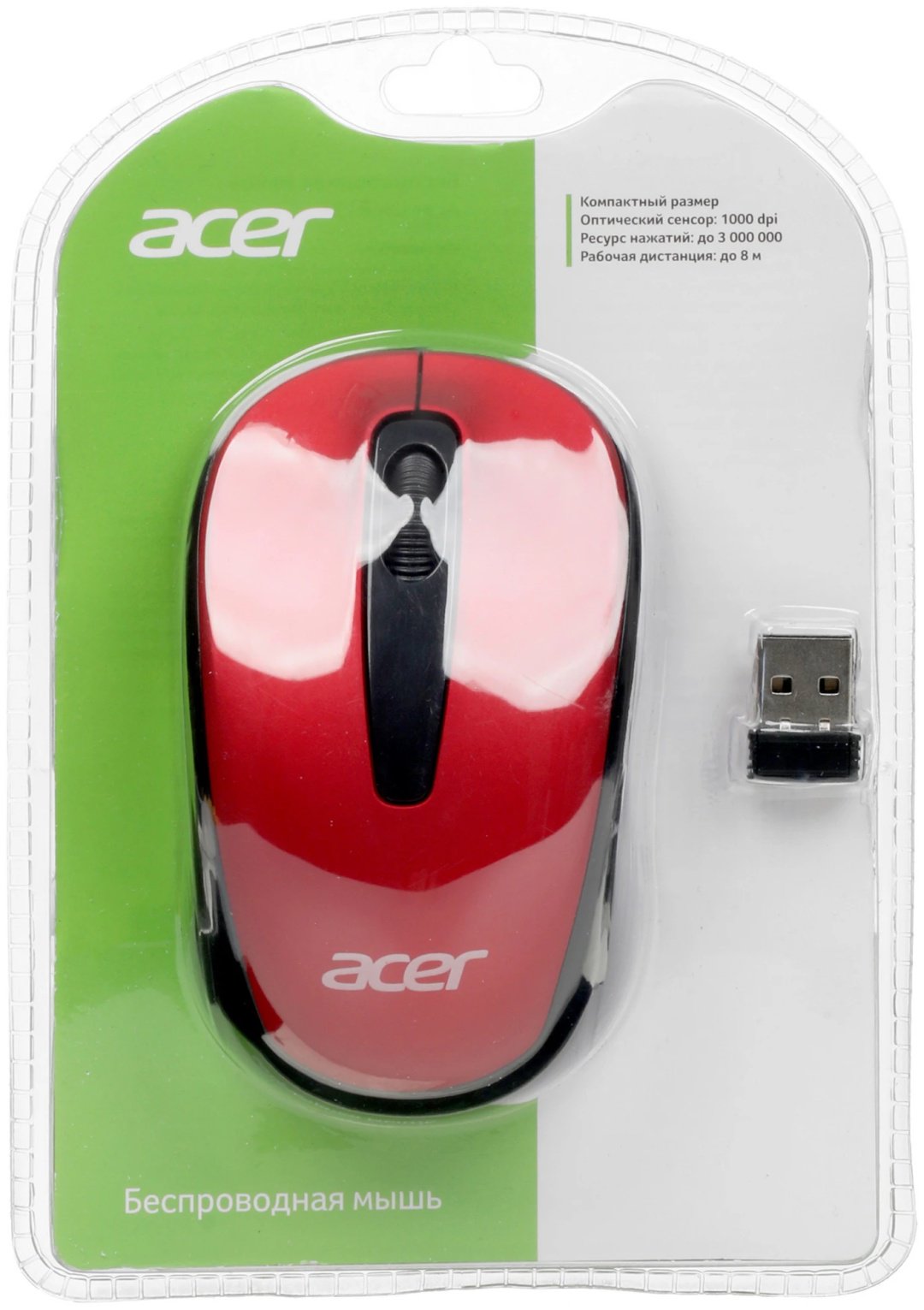 Мышь Acer OMR136 (ZL.MCEEE.01J) красный купить,NaN