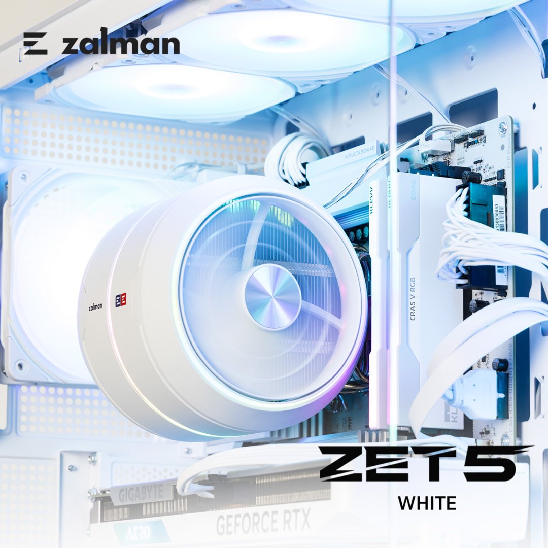 Кулер Zalman ZET5 WHITE ARGB белый купить,NaN