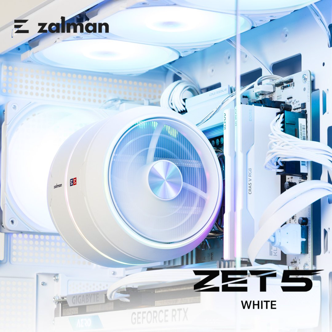 Кулер Zalman ZET5 WHITE ARGB белый купить,NaN